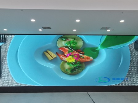 孝感室內(nèi)全彩P1.86安裝完畢     尺寸：7.36x2.56m    像素點：3956x1376