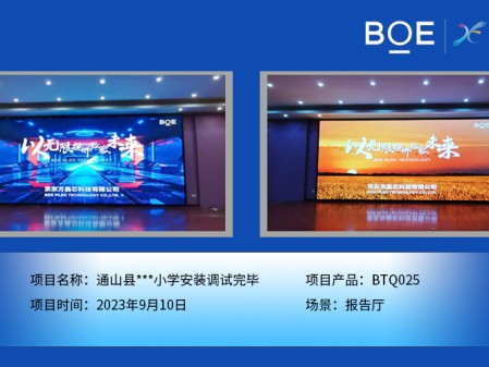 通山縣**小學報告廳BTQ025安裝調(diào)試完畢
