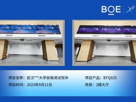 武漢**大學2樓大廳BTQ025安裝調(diào)試完畢