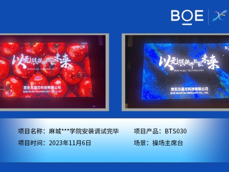 麻城**學院操場主席臺BTS030安裝調試完畢