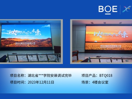 湖北省**學院4樓會議室BTQ018安裝調試完畢