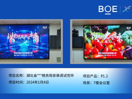 湖北省***稅務局7樓會議室P1.2安裝調(diào)試完畢