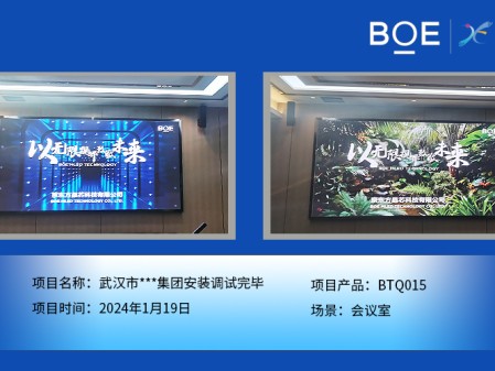 武漢市**集團會議室BTQ015安裝調(diào)試完畢